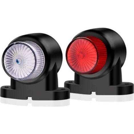 Luci di posizione laterali, 2 pezzi 8 LED luci di posizione laterali per rimorchio bianco rosso 12V 24V (1/5)
