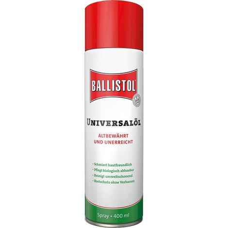 Spray de aceite universal BALLISTOL 400 ml en 27 longitudes (por 6)