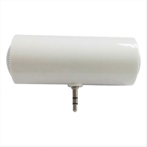 Mini-enceinte portable 3,5 mm, mini-enceinte amplifiée blanche (1/5)