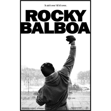 ORION91 Cuadro (91,5 x 61cm) Marco Madera Negro y Cristal ROCKY BALBOA Licencia Oficial SpazioLuzio
