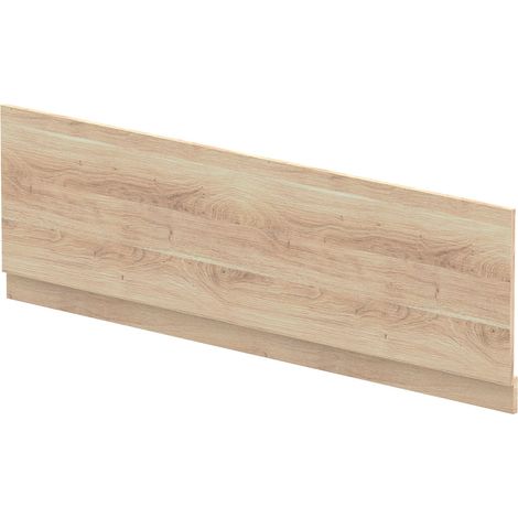 1800mm Straight Bath Front Panel and Plinth - Bleached Oak
