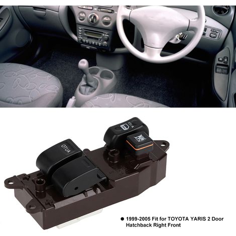 Interrupteur de lève-vitre électrique côté conducteur avant droit compatible Yaris 3 portes hayon 84820-10090 (1/5)