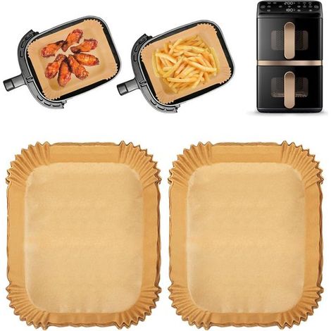 Accessoires pour friteuse à air, 200 pièces, compatibles avec la série Philips Airfryer 4000 avec double panier empilable, friteuse à air, papier cuisson, etc. (1/5)