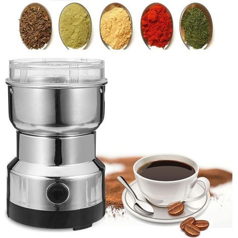 Multifunktionale elektrische Kaffeemühle, Kaffeemühle für den Haushalt, Hochgeschwindigkeitsmahlung, kleine Gewürzmühle (1/4)