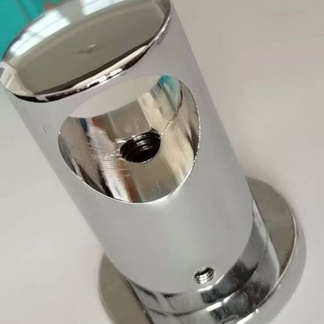 Duschstangenhalter aus Zinklegierung, wandmontierter Wasserhahnstangenhalter. (1/4)