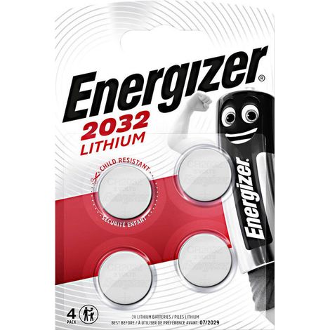 batterie al litio energizer cr2032 4 pezzi