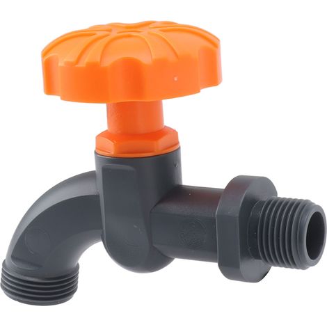 Robinet de jardin multifonctionnel en plastique et acier, étanche, pour aquarium, étang, camping-car ou ferme. (1/5)