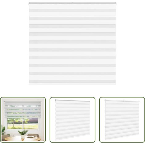 Fensterrollo - Doppelrollo Weiß 160x150 cm Stoffbreite 155,9 cm Polyester (1/5)