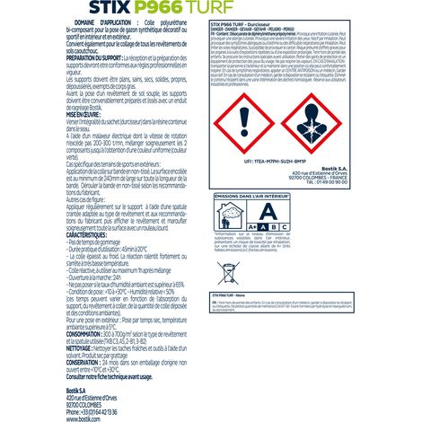 Colle polyuréthanne Stix P966 Turf pour pose gazons synthétiques - Vert 6kg - BOSTIK - 30617615