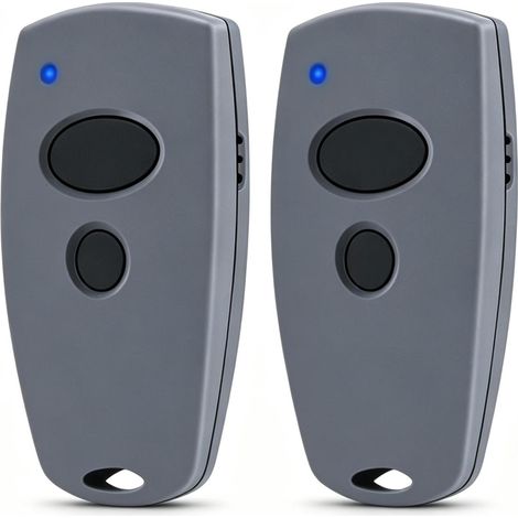 XTRELAMP-Lot de 2 télécommandes sans fil 433,92 MHz programmable pour clôture automatique – 4 canaux – porte-clés intégré (1/3)
