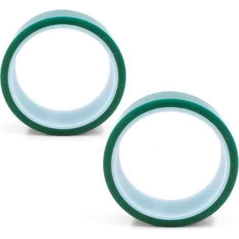 2 pezzi di nastro adesivo resistente al calore, verde traslucido, adesione affidabile, nastro adesivo per alte temperature, nastro isolante in silicone zincato PET 30 (1/5)