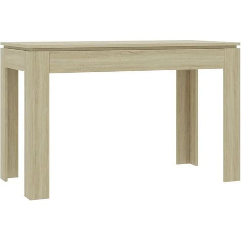 Table à manger rectangulaire bois chêne clair Jonan 120cm (1/4)