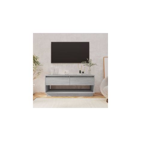 Meuble TV Sonoma gris 102x41x44 Bois d'ingénierie (1/5)