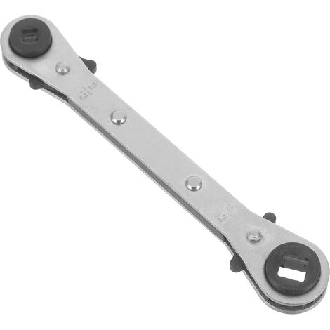 Wrench with Ratchet Double-Sided HVAC Cold Wrench Repair Key for Air Conditioning Quick Ratchet Wrench for Refrigeration Technology (1/5)