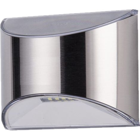 Zwei Solar-Wandleuchten, weißes Licht, für Treppen und Zäune.