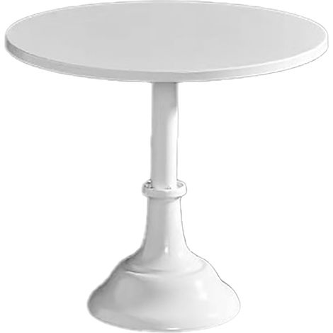 Présentoir à gâteaux rond en métal blanc, style européen, antidérapant, idéal pour mariages, fêtes et anniversaires. Grand format. (1/5)