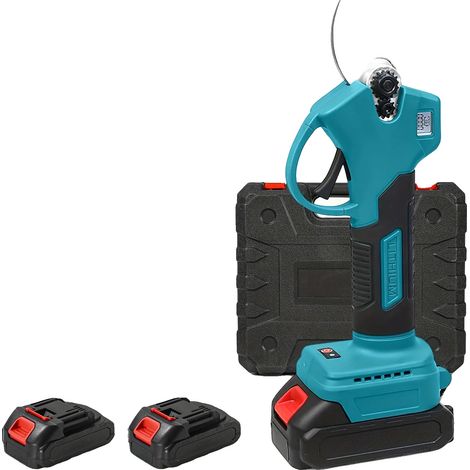 Sécateur Électrique Sans Fil, Design Léger, Moteur Sans Balais, bleu 2 Batterie (1/2)