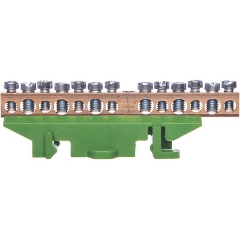 Bloque de bornes verde de 13 orificios 6x16mm2 7x10mm2 KM13E