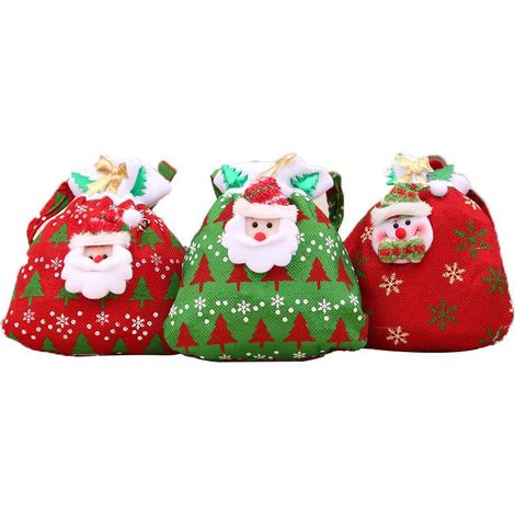 Sac pour le réveillon de Noël Petit enfants Décorations C 3PCS (1/5)