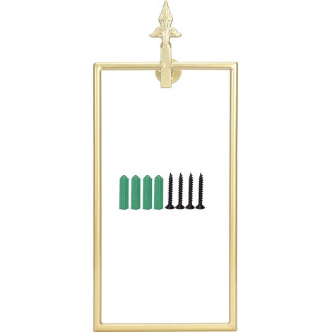 Porte-serviettes design nordique mural rectangulaire anneau de rangement pour serviettes accessoire salle de bain doré (1/5)