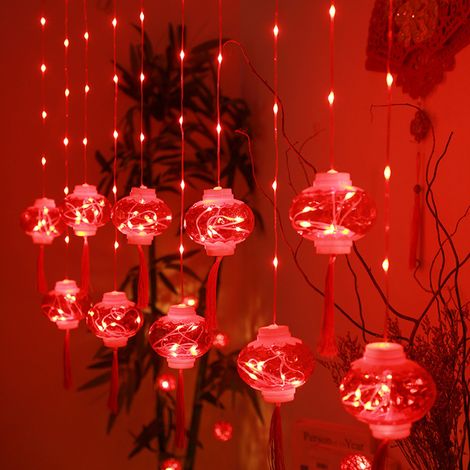 Guirlande Lumineuse LED Lanterne Rouge Nouvel An 2022 pour Décoration Fête et Maison (1/5)