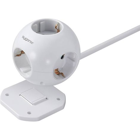 Sygonix SY-4535062 Multipresa a cubo Bianco Schuko 1 pz. (1/5)