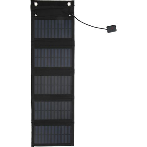 Panneau solaire pliable 25 W, étanche IP65, anti-oxydation, avec câble USB pour caméras de surveillance et ordinateurs portables. (1/5)