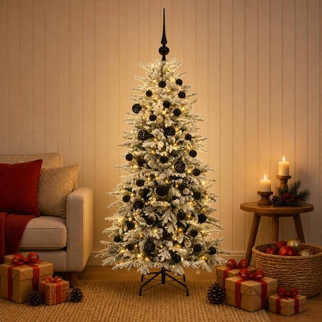 vidaXL Árbol de Navidad artificial con ramas articuladas 150 cm (1/5)