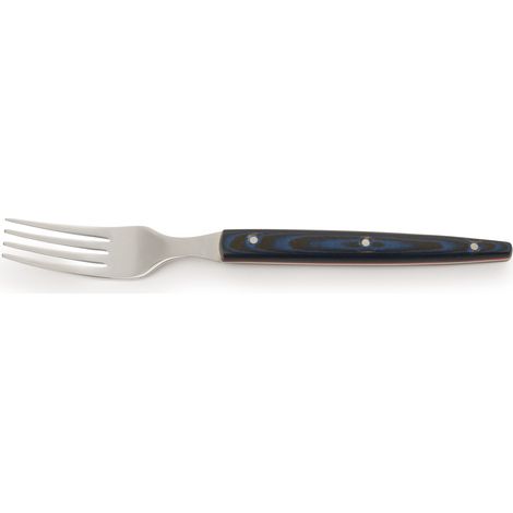 Tenedor de mesa Arcos Serie The Origin - Tenedor de acero inoxidable 18/10, 220 mm - Mango Micarta en color Azul (Blue). (1/5)