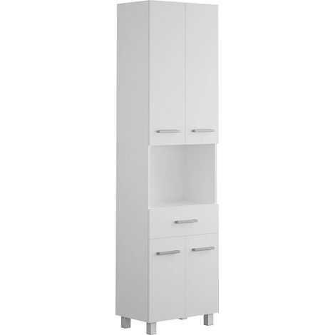Colonna per bagno su piede 180 cm Bianco - MINELA
