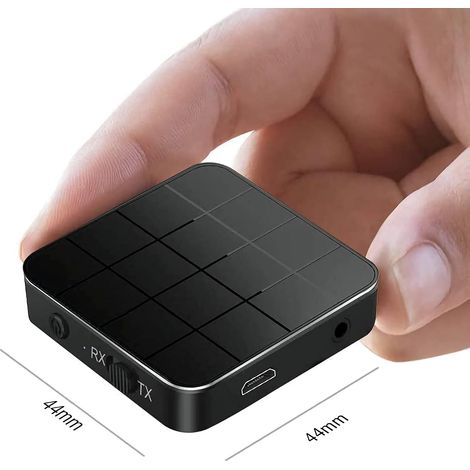 Récepteur adaptateur Bluetooth 5.0 monobloc, 2 en 1 mini adaptateur Bluetooth portable 3,5 mm compatible HD Audio AUX faible latence pour PC, TV, Smartphone, tablette, système audio de voiture (1/4)