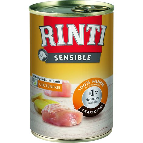 Rinti Sensible Hundenassfutter Adult getreidefrei 400 g Huhn & Kartoffel