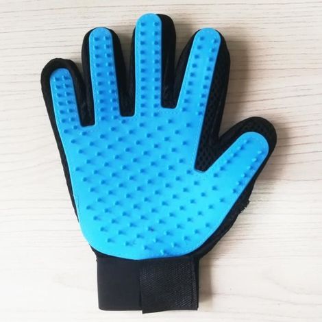 Gants de toilettage - Sky Blue - Élimination des poils - Pour chats - Plastique - Accessoires animaux-Ywey (1/4)