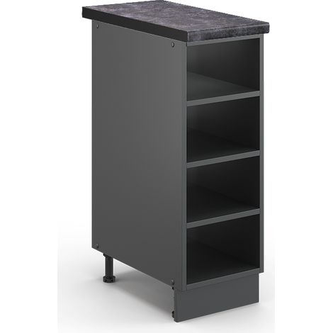 Scaffale da cucina Fame-Line, Antracite, 30 cm , PL Antracite, Vicco