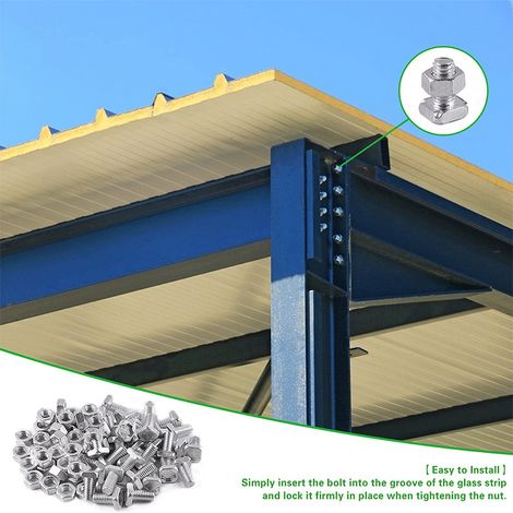 Kit de boulons et écrous pour serre de construction et réparation, sachet de 50 pièces (1/5)