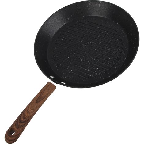 Universelle, runde, antihaftbeschichtete, multifunktionale Grillpfanne mit flachem Boden für das Frühstück (1/5)