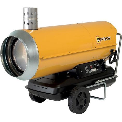 Sovelor – Chauffage air pulsé mobile au fuel 85 kW – Débit d'air 3950 m3/h – Élévation 85°C à 1,5M – Économie d'énergie et fonctionnement automatique