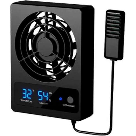 Ventilateur de refroidissement intelligent pour terrarium avec affichage LED, ventilation puissante, faible bruit (Fahrenheit) (1/4)