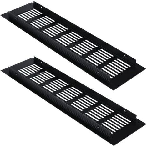 2PCS Grille de Ventilation Rectangulaire, Grille D'aération Rectangulaire, Grille D'aération, Grille Ventilation Rectangulaire, Grille d Aeration Rectangulaire pour une Ventilation Idéale 80 × 3 (1/4)