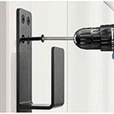 Crochet de sécurité pour porte en U - Lot de 2 - Barre 2x4 - Installation facile - Construction carbone steel anti-corrosion pour garage et entrepôt (1/5)