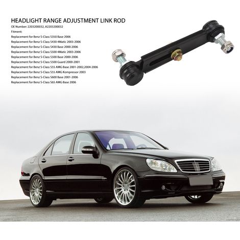 Varilla de ajuste de altura del faro 2203200032 compatible con Mercedes-Benz Clase S W220 S430 (2000-2006) - Pieza de iluminación (1/5)