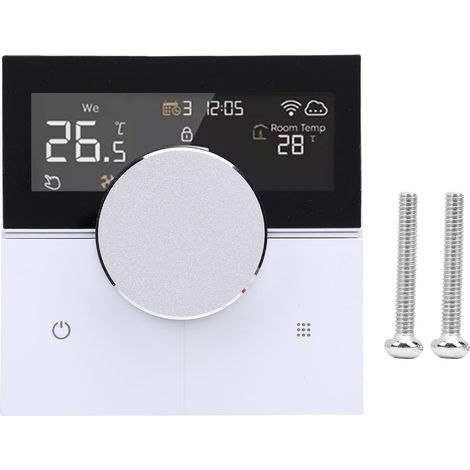 Thermostat intelligent WiFi, écran couleur, bouton de commande entièrement tactile, Programmable pour maison, chaudière murale