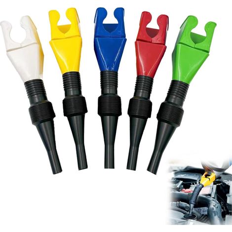 5 Pièces Entonnoir Pliable Carburant Flexible Universel, Entonnoir Huile Moteur, Entonnoirs pour Carburant de Voiture avec Tuyau Flexible pour Automobile Moto (1/5)