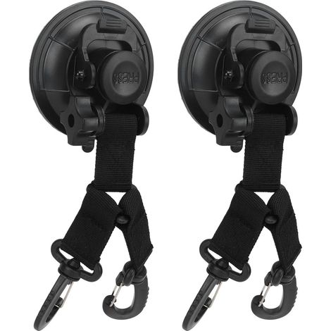 Lot de 2 ventouses d'ancrage à double tête, à forte aspiration, pour tente de voiture ou camping en extérieur (1/5)