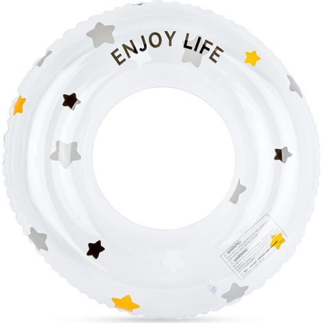 Bouée gonflable ronde pour adultes, idéale pour les vacances à la plage et les fêtes à la piscine. Jouet aquatique parfait pour l'été. (1/5)