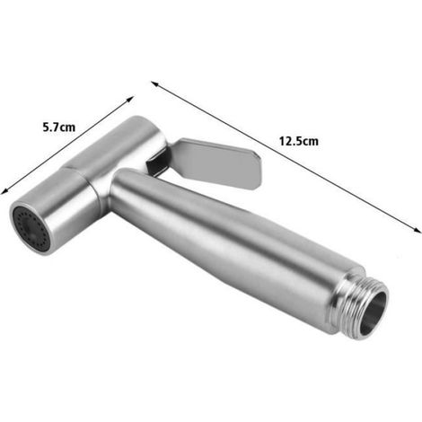 Pulvérisateur bidet - - Douchette de toilettes à main - Acier inoxydable - Durable - Gris (1/4)