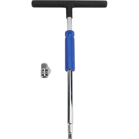 TM9090 T-Handle Wrench, 1/4" Square Drive with 3/8" Conversion Adapter, Comfort Grip Socket Wrench (1/2)