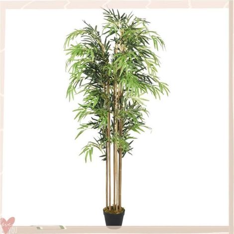 358986 Bambou artificiel 1095 feuilles 150 cm vert (1/4)