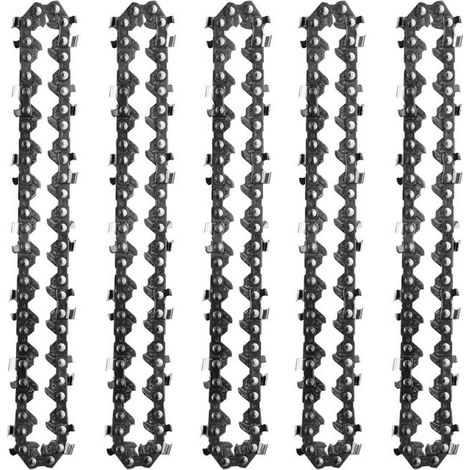 Chaine Tronconneuse - 4 Pouces - 28 Maillons - Acier Trempé - Pour Mini Tronçonneuses Électriques - Lot de 4 (1/5)