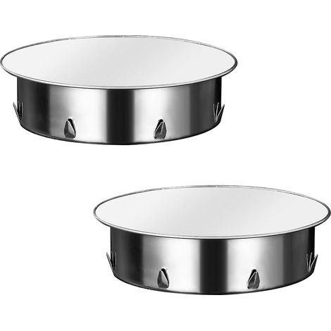 Lot de 2 couvercles de trou de cheminée 125 mm en acier inoxydable - Couvercle de tuyau de poêle - Couvercle mural - Pour tous les tuyaux de poêle courants de 125 mm de diamètre (1/5)